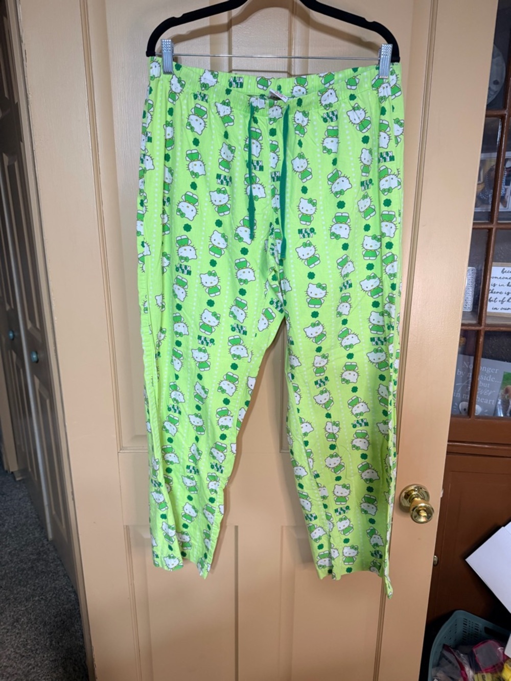Hello Kitty Lime Green Printed Girls' Pajama Pants